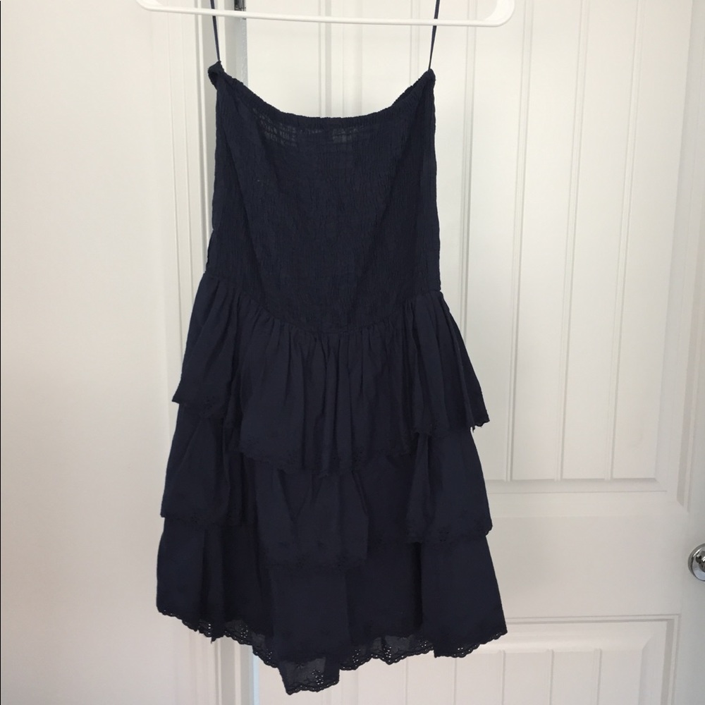 Strapless Dress in Navy